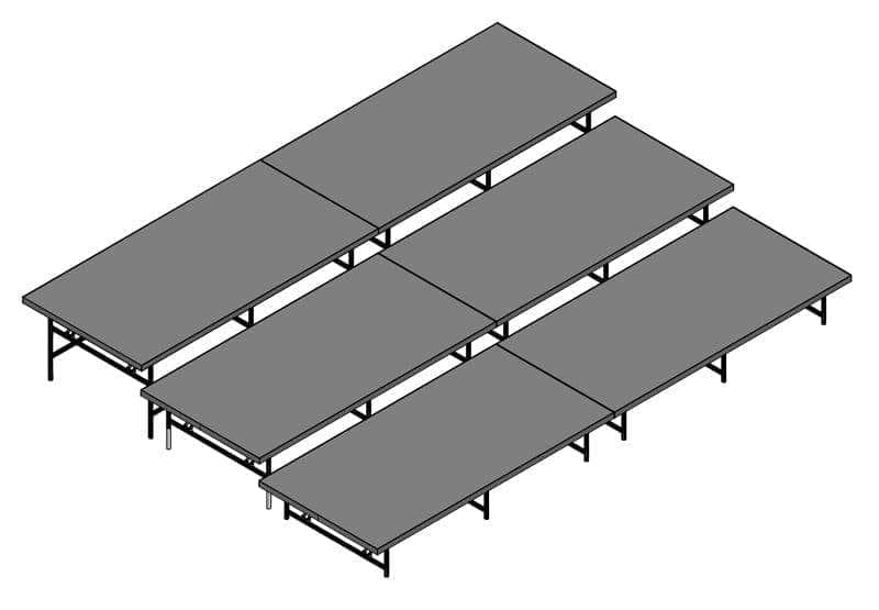 Choir Riser Plan Staging 101 – Dual 3 Tier Seated Choral Riser - Intellistage